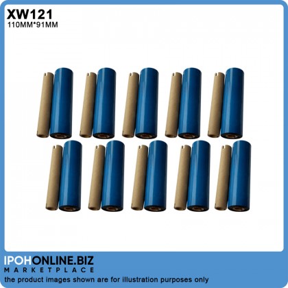 10 Rolls 110MMX91M Wax Barcode Ribbon For Barcode Printer (FACE OUT)